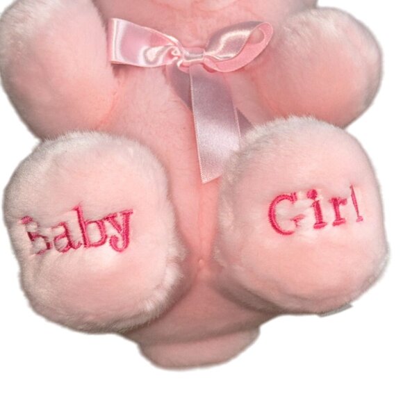 Aurora Baby Pink Plush 'Baby Girl' 9.5" Teddy Bear-GUC - Picture 3 of 5